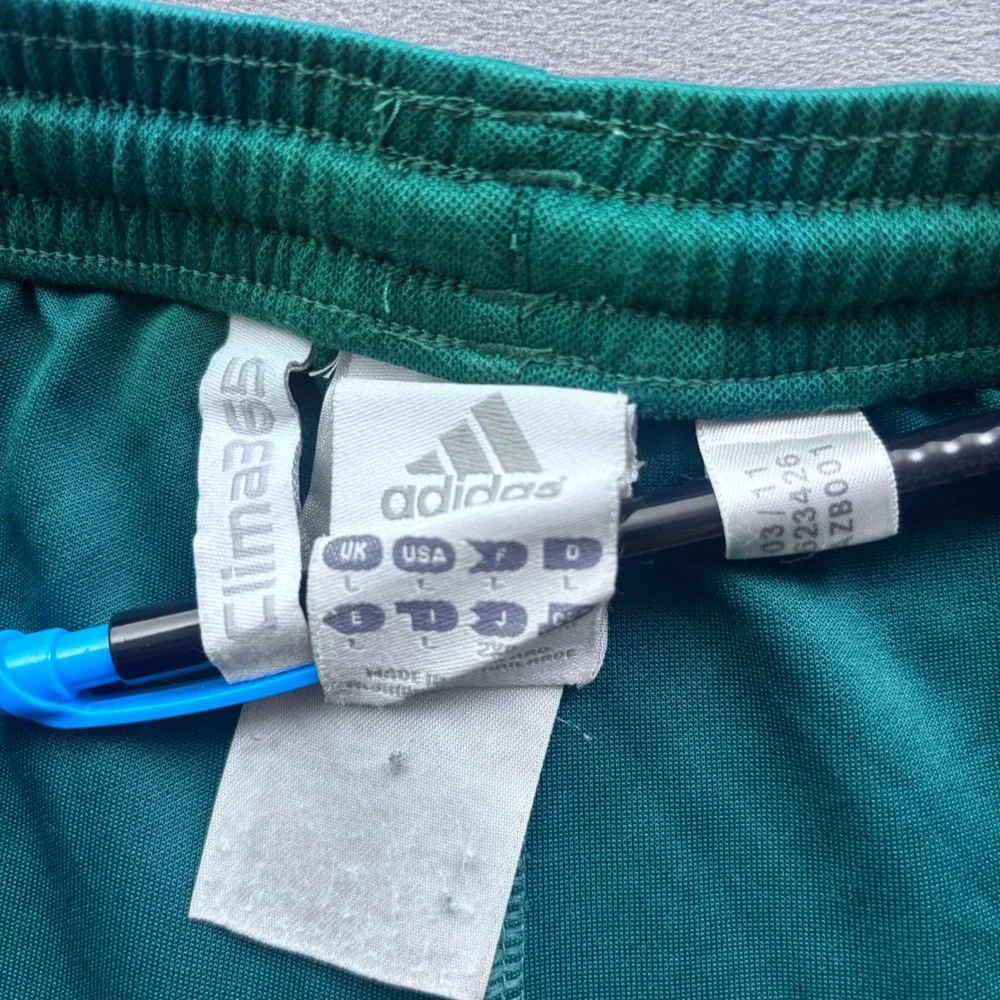 Vtg Adidas Climalite Soccer Shorts Mens L Teal Green Athletic Training Sporty